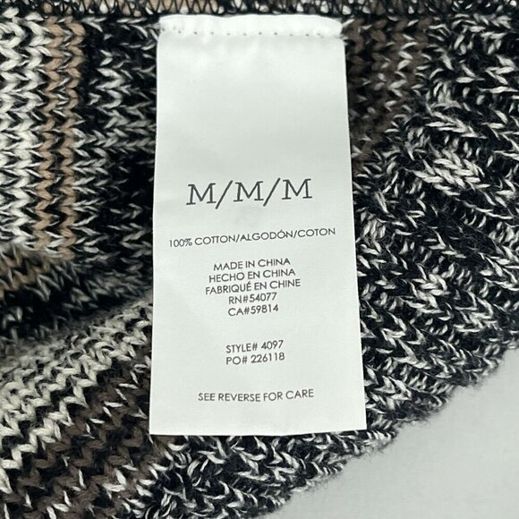 Cabi Plaid Fringe Open Classic Cardigan Sweater #4097 Brown Gray Womens M - Picture 6 of 12